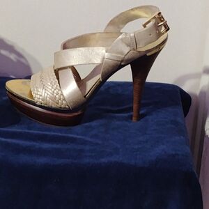 MICHAEL Michael Kors Metallic Platform Heels